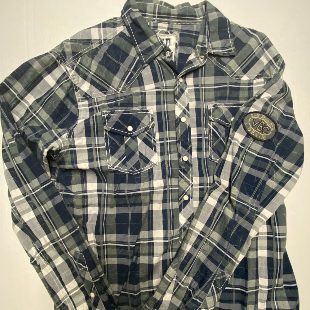 NWOT Buckle Vintage Button down Plaid L